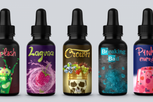 Этикетка жидкости для электронных сигарет - Dr. Vaper