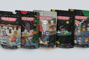 Разработка яркой упаковки "Raketa Coffee"
