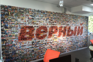 Фотомозаика - логотип из сотен фотографий - коллаж