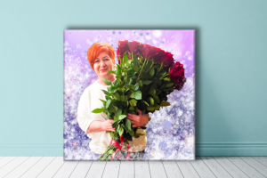 Обработка портерта в Стиле Дрим Арт, печать на холсте.