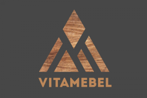 Логотип компании Vitamebel48 (черный фон)