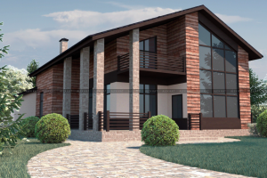 Визуализация коттеджа.