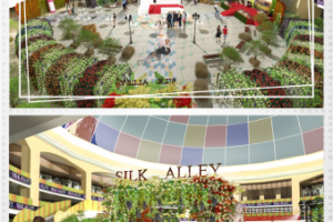 Концепция выставки в зале торгового центра