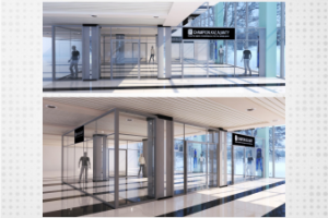 Визуализация витражей спортивного бутика