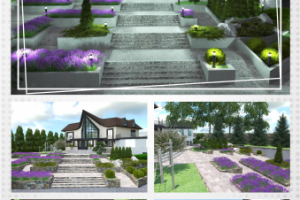 Визуализация территории перед домом