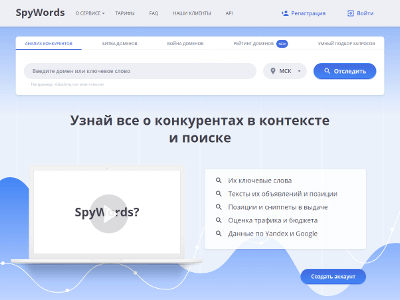 Spywords - адаптивная вёрстка