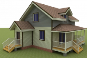 Проект эскиза каркасного дома