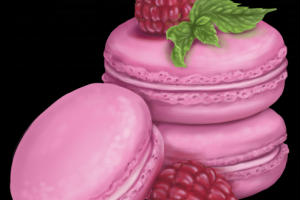 Макаруны с малиной