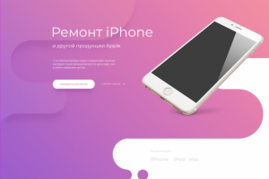 Landing Page. Repair Apple