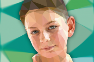 Low poly portrait