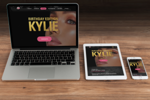 Адаптивный дизайн landing page Kylie lipstick