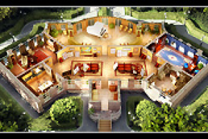 Срез дома - 3D Иллюстрация