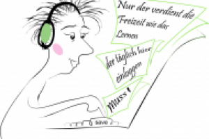 Парень учится