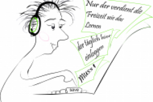 Парень учится