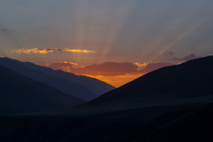 Закат в горах