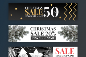 Баннеры для магазина на Etsy