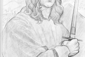 Рисунок на бумаге по фотографии