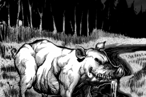 Иллюстрация в стиле хоррор