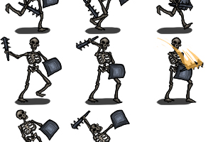 Спрайты для игры. Скелет