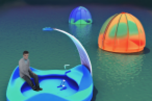 плот для отдыха на воде