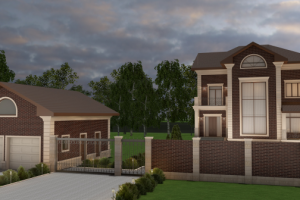 Разработка фасада загородного дома, Подмосковье