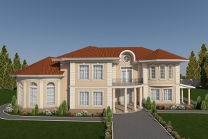 Разработка фасада дома в Подмосковье