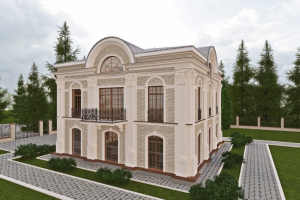 Разработка фасада в коттеджном поселке "Северный Версаль"