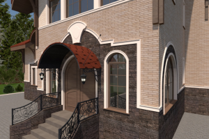 Дизайн-проект фасада дома, Ленинградская область