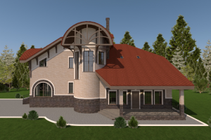 Дизайн-проект фасада дома, Ленинградская область