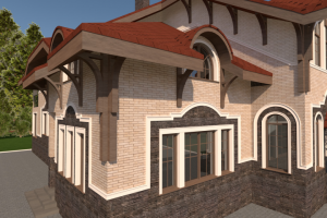 Дизайн-проект фасада дома, Ленинградская область