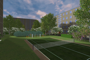 3D визуализация проекта застройки ЖК