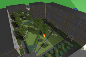 3D визуализация проекта застройки ЖК