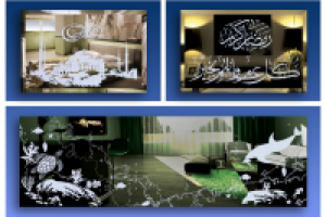 Матовые рисунки на зеркале