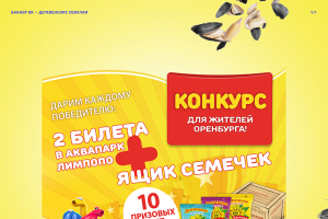 Баннер ВК для компании Деревенские Семечки