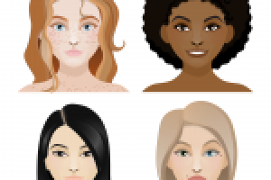 Молодые девушки разных национальностей