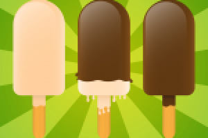 Мороженые в шоколадной глазури на палочках