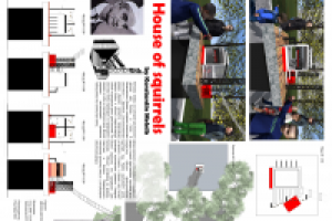 Дворовой объект "Домик для белочки в стиле К. Мельникова"