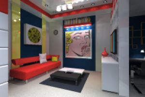 Дизайн интерьера поп-арт