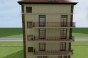 Фасад частного отеля г. Анапа