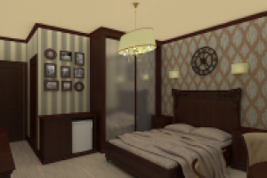 Проект частного отеля. г. Анапа. Номер Люкс.