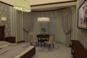 Проект частного отеля. г. Анапа. Номер Люкс.