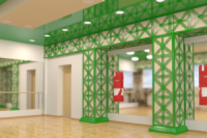 Проект фитнес клуба. г. Москва. Аэробный зал.