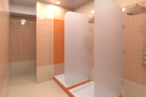 Проект фитнес клуба. г. Москва. Женская душевая.