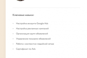 Резюме Google Ads