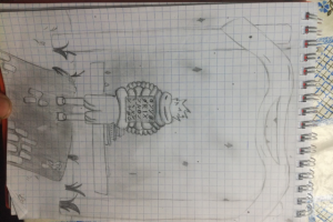 Парень смотрит в ночное небо