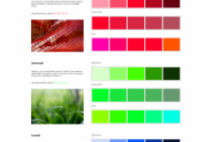 Посадочная страница, краски