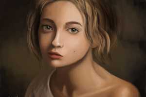 Портрет в приближенном к реализму стиле