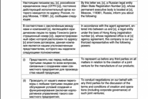 Перевод письма