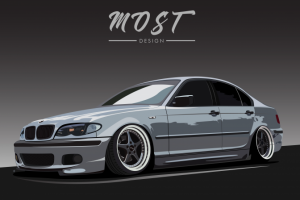Vector illustration BMW e46