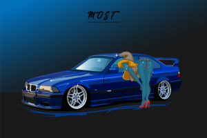 Vector Illustration BMW e36 coupe